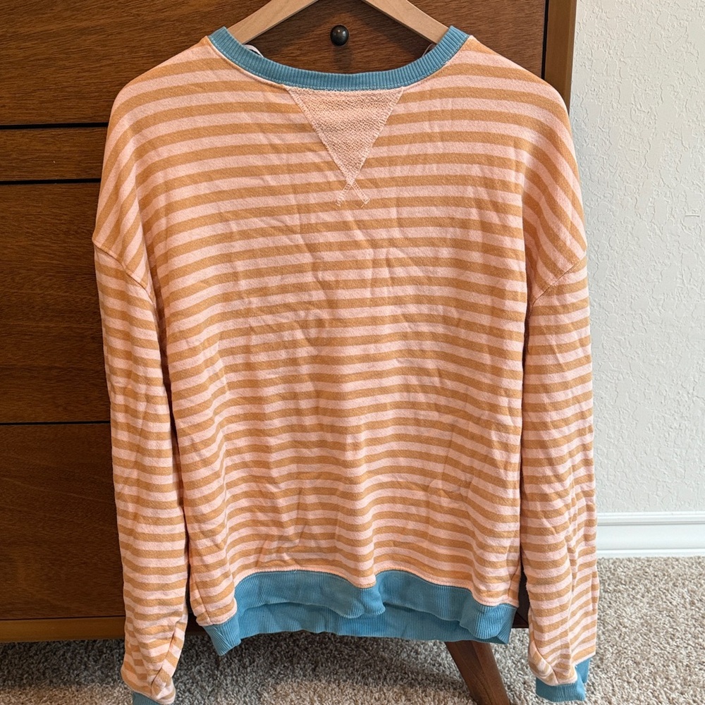 Free People Classic Striped Oversized Crewneck